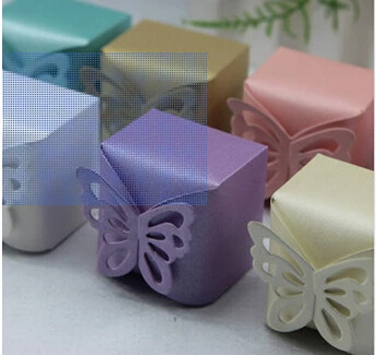 50pcs/lot Butterfly favor Wedding Candy Boxes party gifts packing paper chocolate packaging factory wholesale Free shipping |