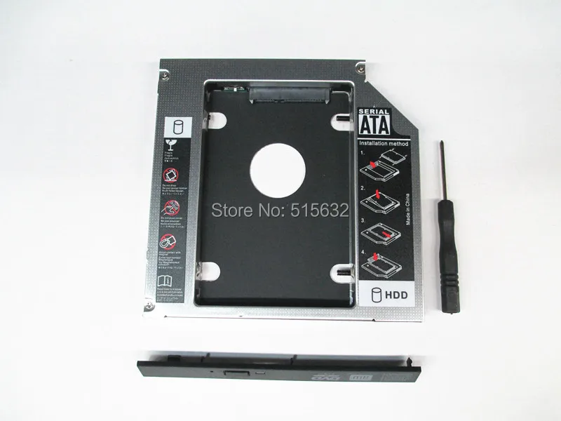 Новый 12 7 мм 2 й HDD SSD жесткий диск адаптер Caddy разъем отсека для HP Probook 4530s SATA|2nd hdd|caddy