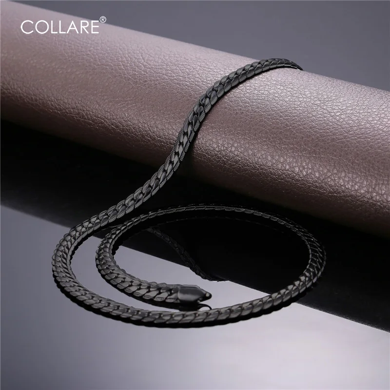 Collare цепочка со змеиным звеном африканские Ювелирные наборы черный пистолет