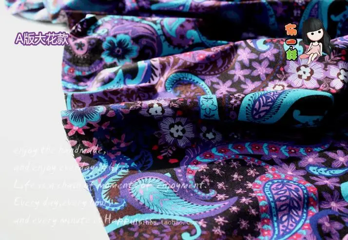 Винтажная хлопковая ткань tecidos 2 шт. 50х50 см пестрая для шитья кукол рукоделия