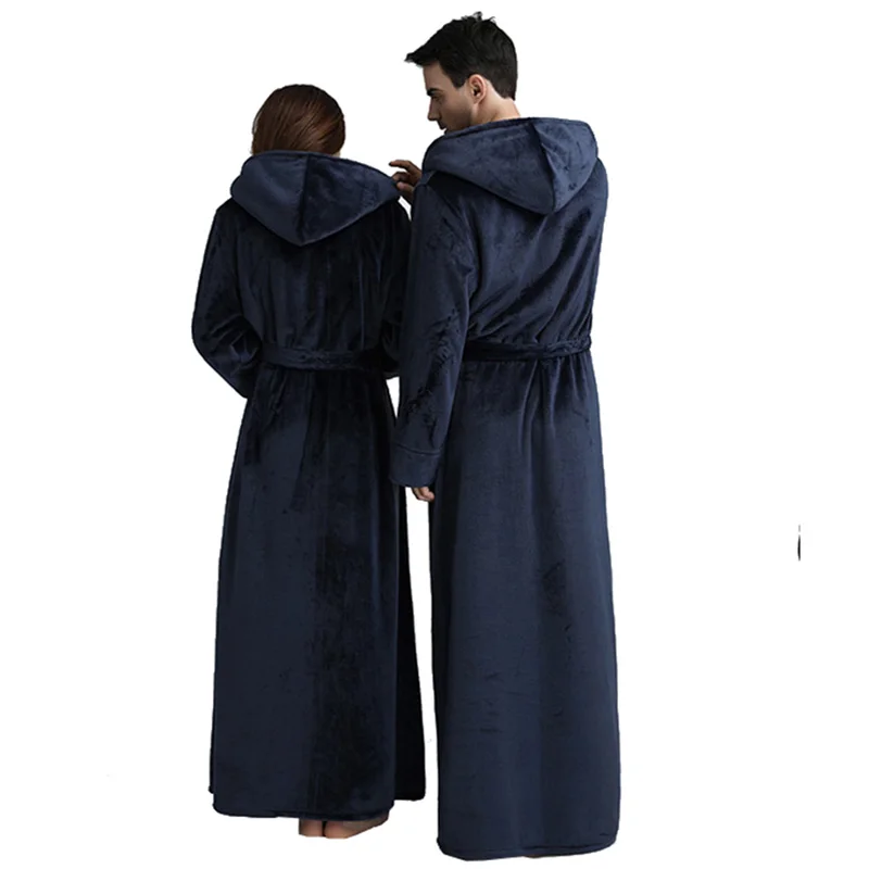 Мужское зимнее пальто Мужская Ночная рубашка плюшевые халаты халат домашний
