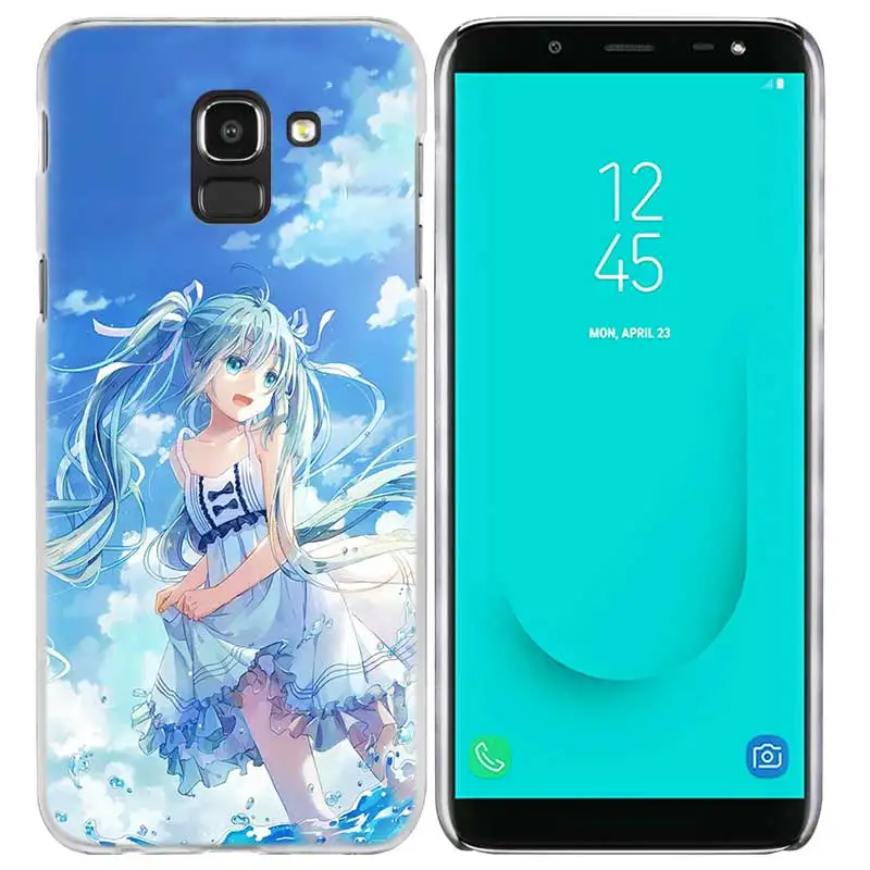 Аниме Хацунэ Мику чехол КРЫШКА ДЛЯ samsung Galaxy A50 A70 A60 A40 A30 A20e A10 A9 A8 A7 A6 A5 J8 J7 J6 J5 J4 Plus Prime