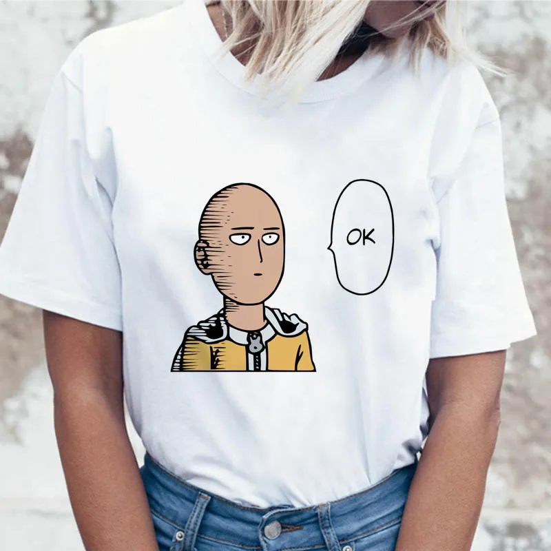 Футболка one punch для мужчин футболка топ забавная ulzzang harajuku graphic корейские футболки