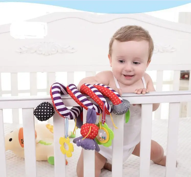 

Infant Crib Bed Stroller Toy Spiral Baby Toys For Newborns Car Seat Baby Toys Cute Musical Cartoon Crib Revolves