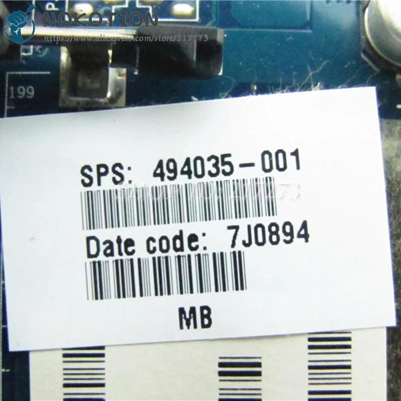 NOKOTION JAL50 LA-4101P 494035-001 основная плата для HP compaq CQ40 Материнская плата ноутбука GL40 DDR2 процессор