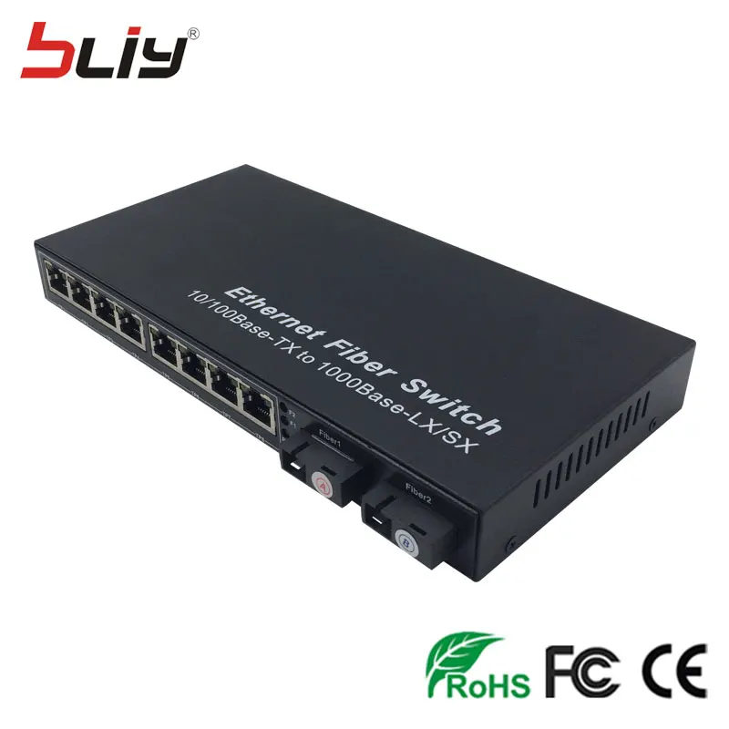 Коммутатор lan 10 Порты и разъёмы 10/Gigabit Ethernet 100 Мбит волоконно оптических Media Converter