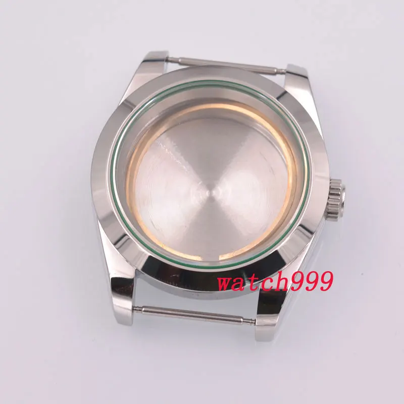 

40mm 316L stainless steel sterile sapphire glass automatic men Watch Case fit ETA2836 2824 miyota 8215 Movement