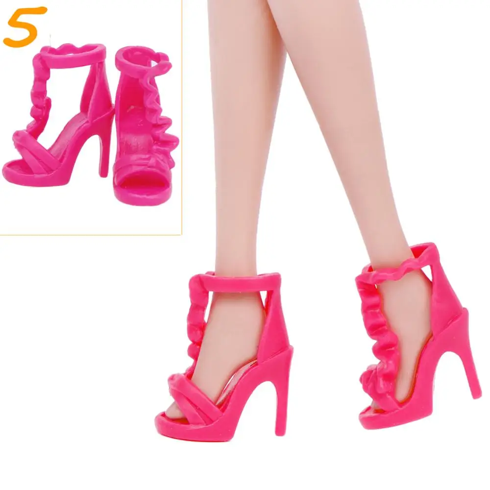 Высокое качество; 1 пара; женская обувь; модные летние босоножки на высоком каблуке; обувь для вечеринки; аксессуары для куклы Барби