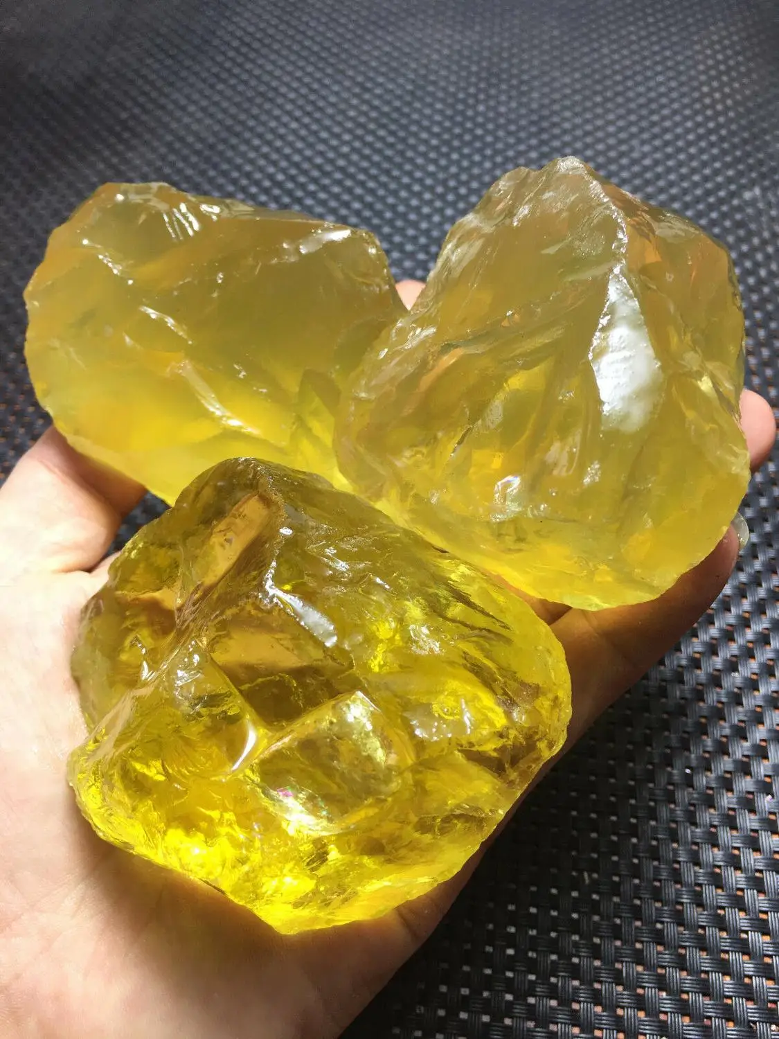 150 г красивый натуральный цитрин искусственный кристалл образец 3 шт.|Камни| |