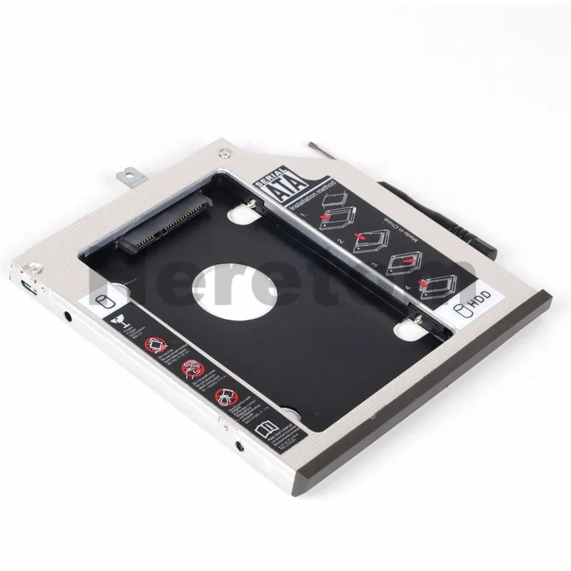 Алюминиевый Ноутбук Heretom 9 5 мм DVD диск для ноутбука Optibay 2nd Caddy HDD Lenovo ThinkPad T440P T540P