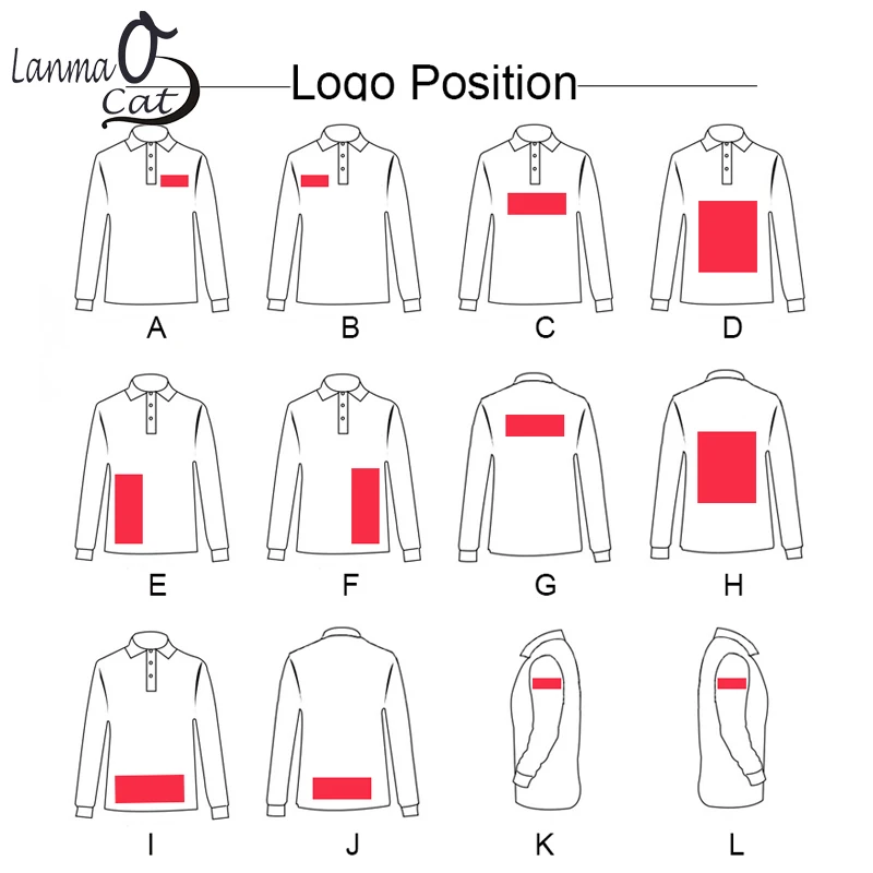 

Lanmaocat Long Sleeve Blank Collar Stand Polo Shirts 3XL 4XL 5XL Custom Printed Polo Top Shirts Autumn Clothing Free Shipping