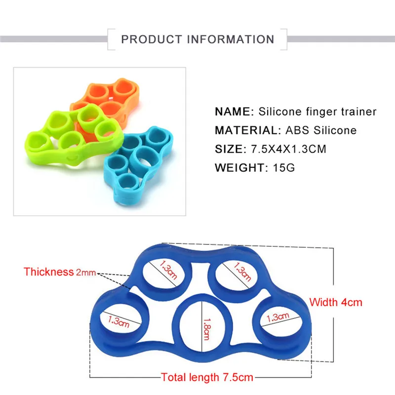 FZCSPEED 6 шт. ручные ручки носилки для пальцев силиконовый тренажер мышц силовое