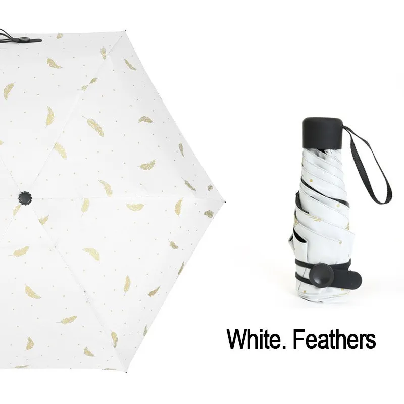 Солнцезащитный Зонт от ультрафиолетовых лучей пять переломов черный клей