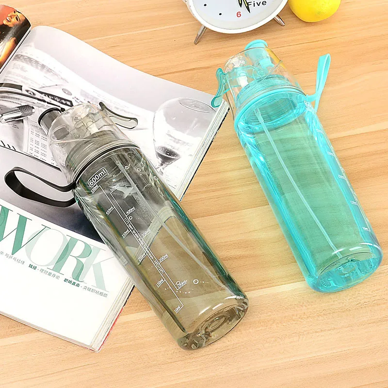 Creative 600ML Plastic Sports Spray Water Bottle Straw For Outdoor Bicycle Cycling Gym Drinking Bottles Drinkware | Дом и сад