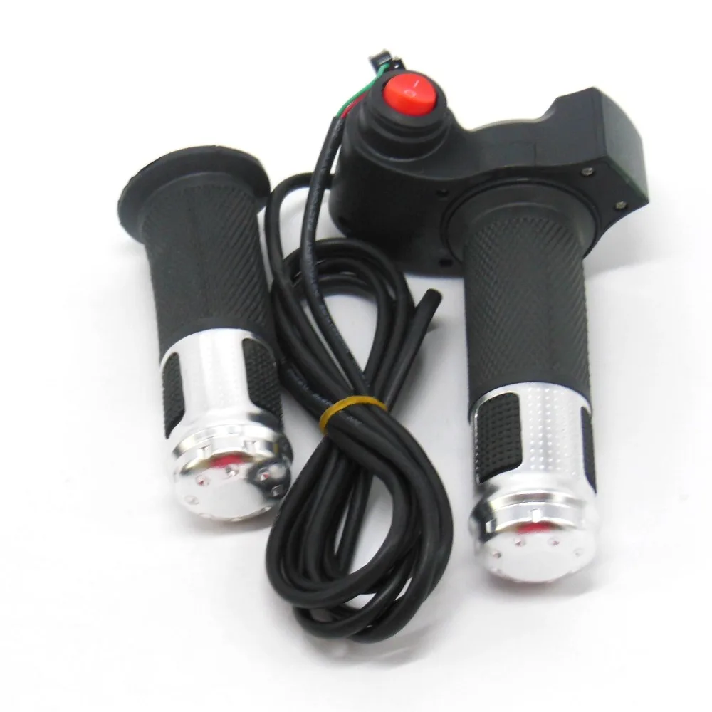 

Silver 12-84V EVFITTING Electric bicycle/Electric Scooter Throttle Grip Handlebar LED Digital Meter