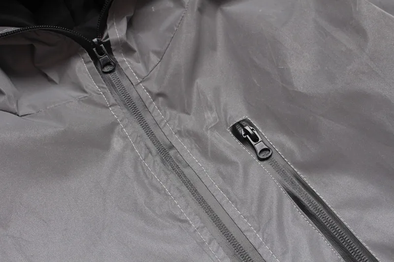 New Men's and Women's Jacket 3 M reflective Jacket night glowing Coat Windbreaker Hooded Loose Jackets Large Size S-5XL 914