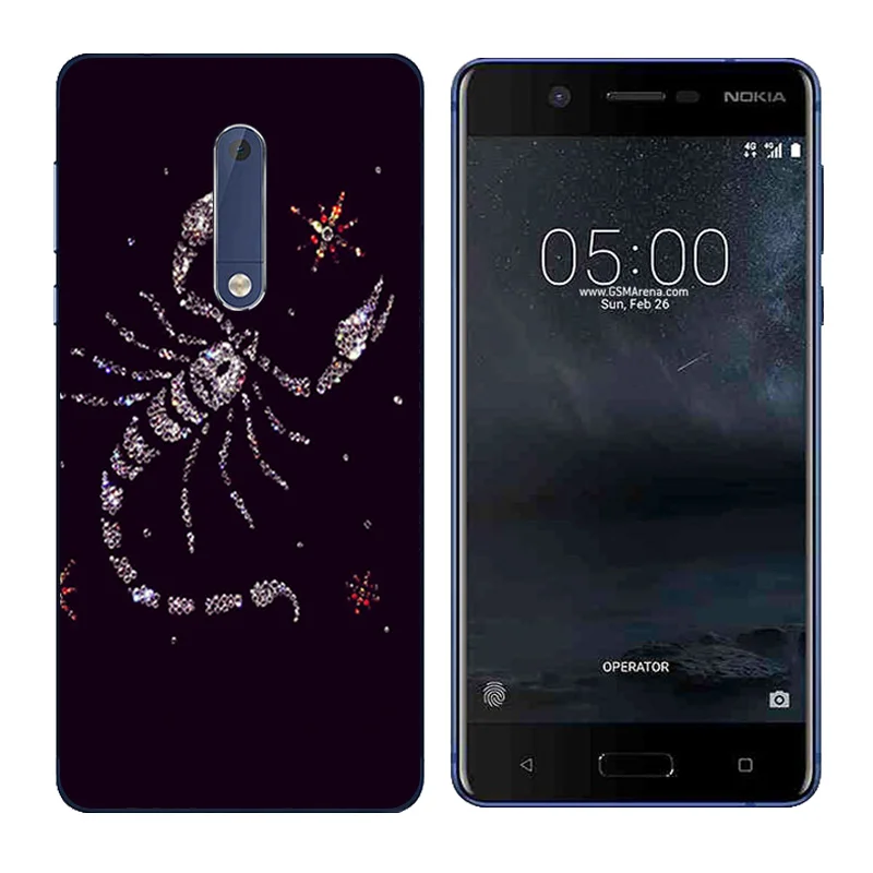 Case for Nokia 5 Back Cover 5.2 Inch Silicone Soft TPU Snowflake Printing Nokia5 Cases Coque Bag Shell |