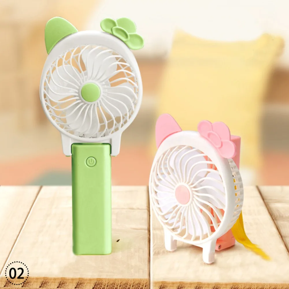 USB Портативный Прекрасный мультфильм животных ручной мини складной веер