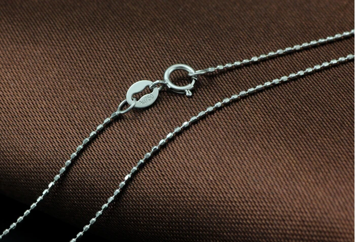 

August New White gold Necklace chain Beads Chain 1.23g
