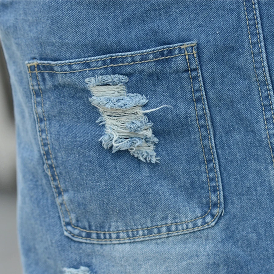 Женское джинсовое платье AIYANGA повседневное Хлопковое на бретельках с множеством