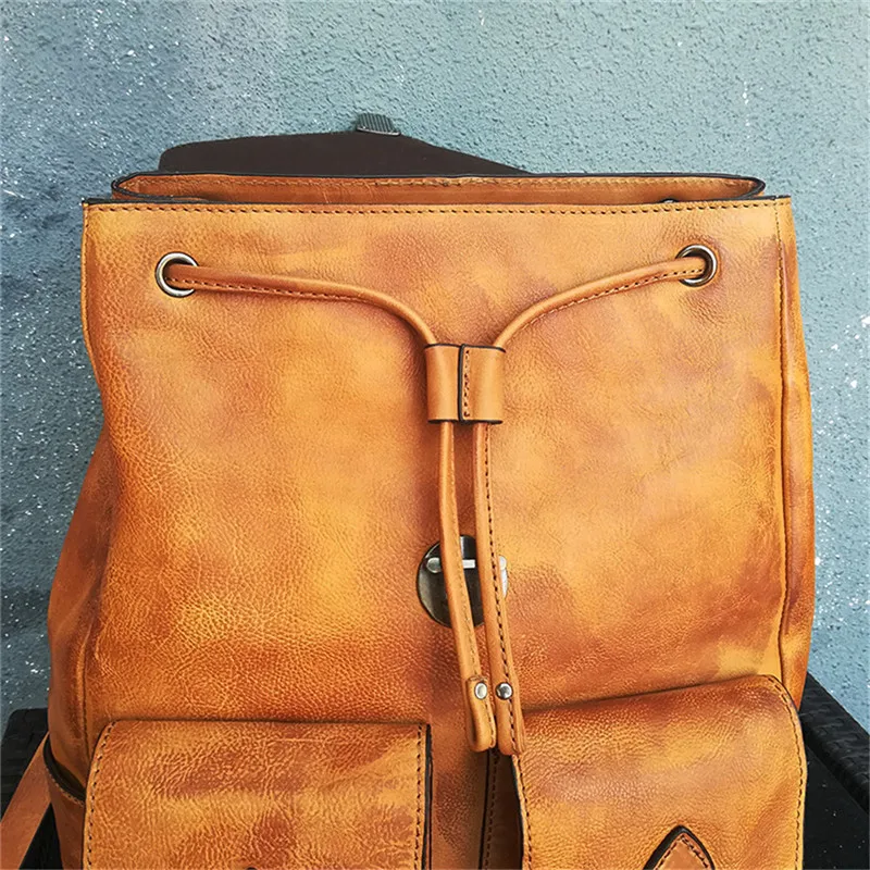 Сумка мужская из коровьей кожи простая вместительная Винтажная сумочка в стиле