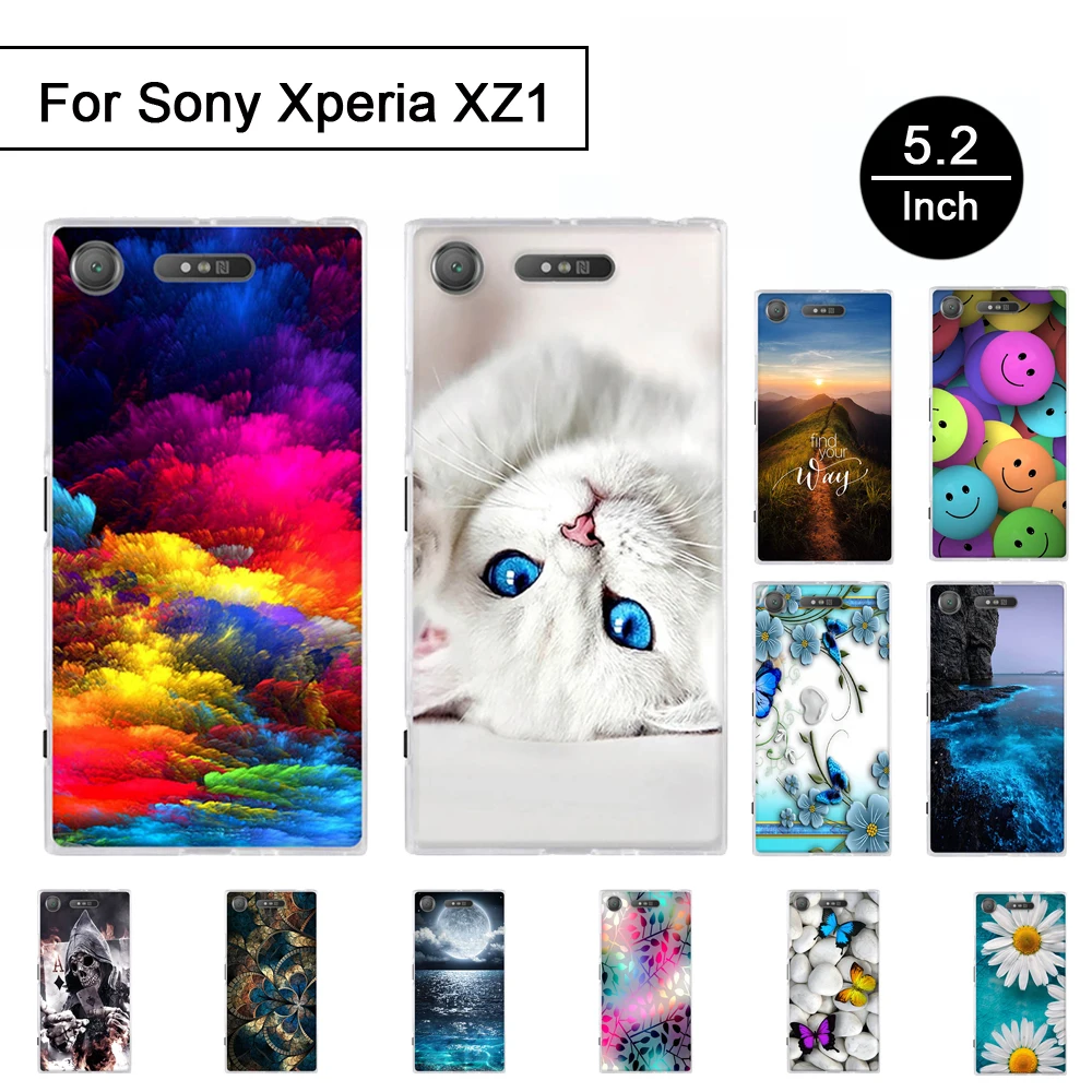 Чехол для Sony Xperia XZ1 Мягкий Силиконовый ТПУ чехол 5 2 дюйма защитная задняя крышка
