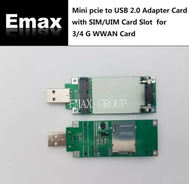 Мини PCI-Express для USB-адаптера с слотом SIM-карты/UIM 3/4G WWAN карты SIM5360E SIM7100E SIM7600E UC20-E/EC20-E |