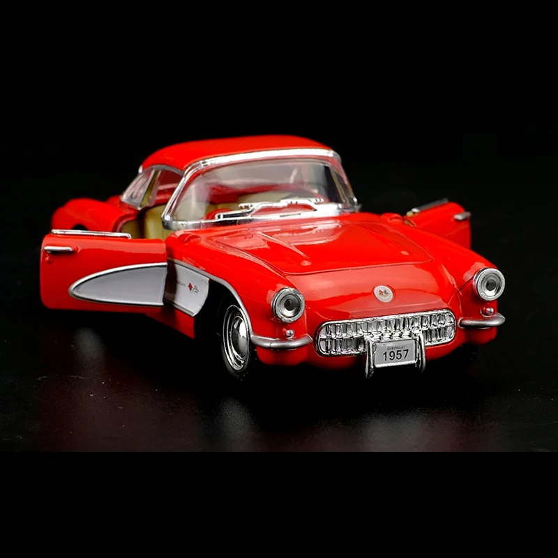 Kinsmart 1:34 1957 Corvette Classic Car Alloy Diecast Model Toy With Pull Back For Children Gifts Collection | Игрушки и хобби