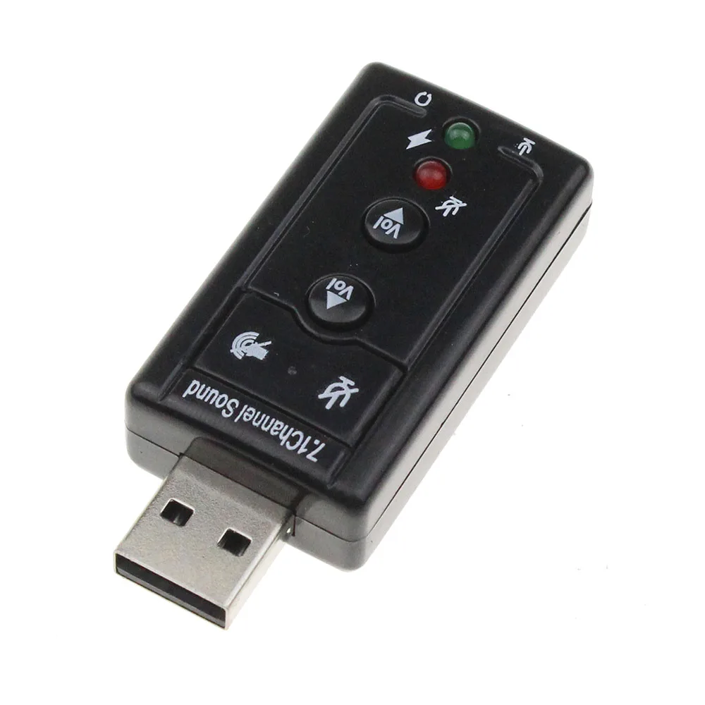 Мини Внешняя USB звуковая карта 7,1 каналов 3D аудио адаптер конвертер+ 3,5 мм гарнитура микрофон для ПК компьютер настольный ноутбук