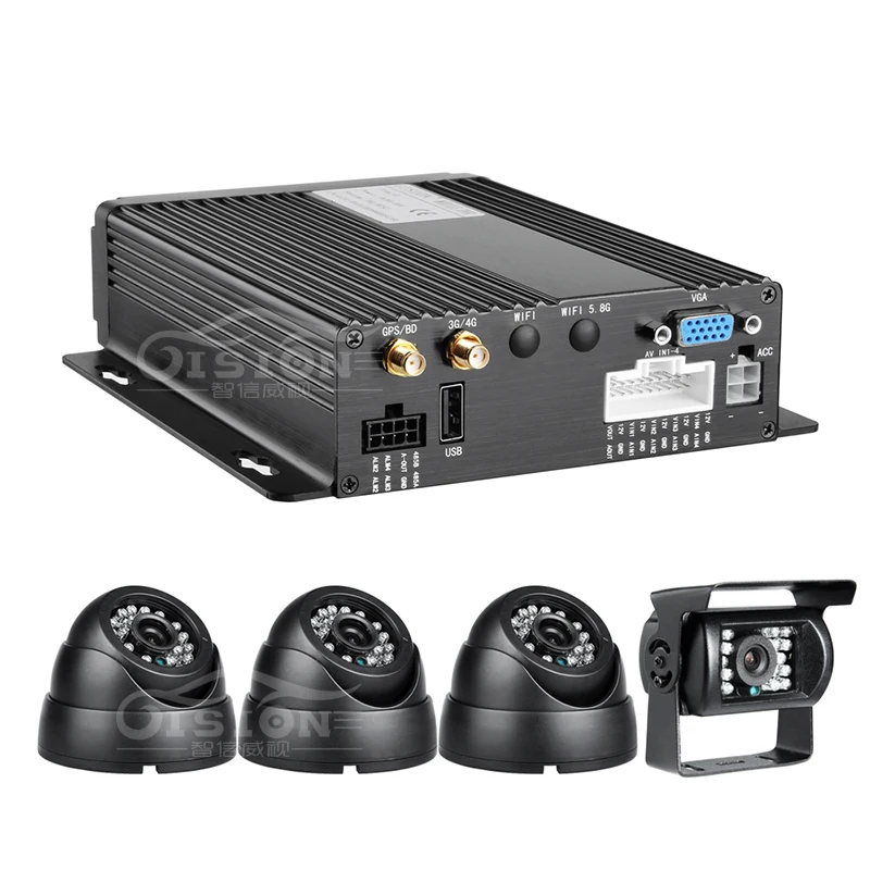 Бесплатная доставка 3G онлайн AHD Мобильный Dvr 4CH 1080P Автомобильный + 4 камеры автобус