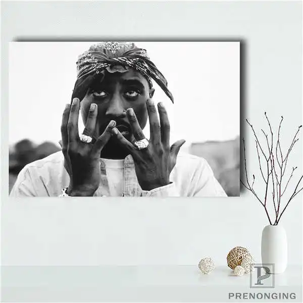 Бургундия F#30 2PAC холст для картины на индивидуальный заказ ткань печать DIY ткань плакат стены шелк плакат#0114-05 - Цвет: Бургундия