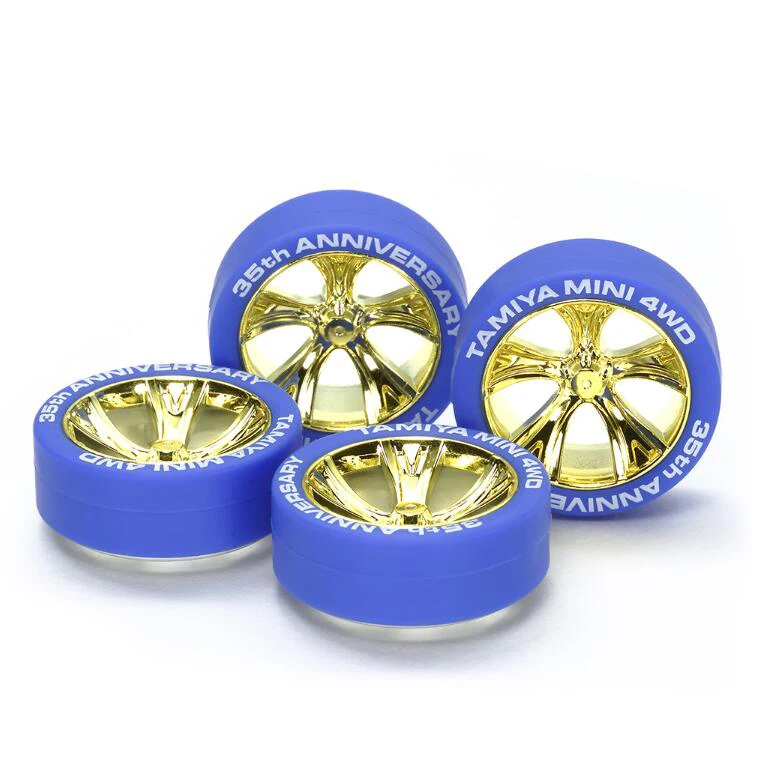 4 шт. автомобильные шины для Tamiya Mini 4WD гоночная модель автомобиля 35-й юбилей