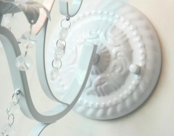 Винтажные хрустальные настенные светильники белая железная свеча настенная