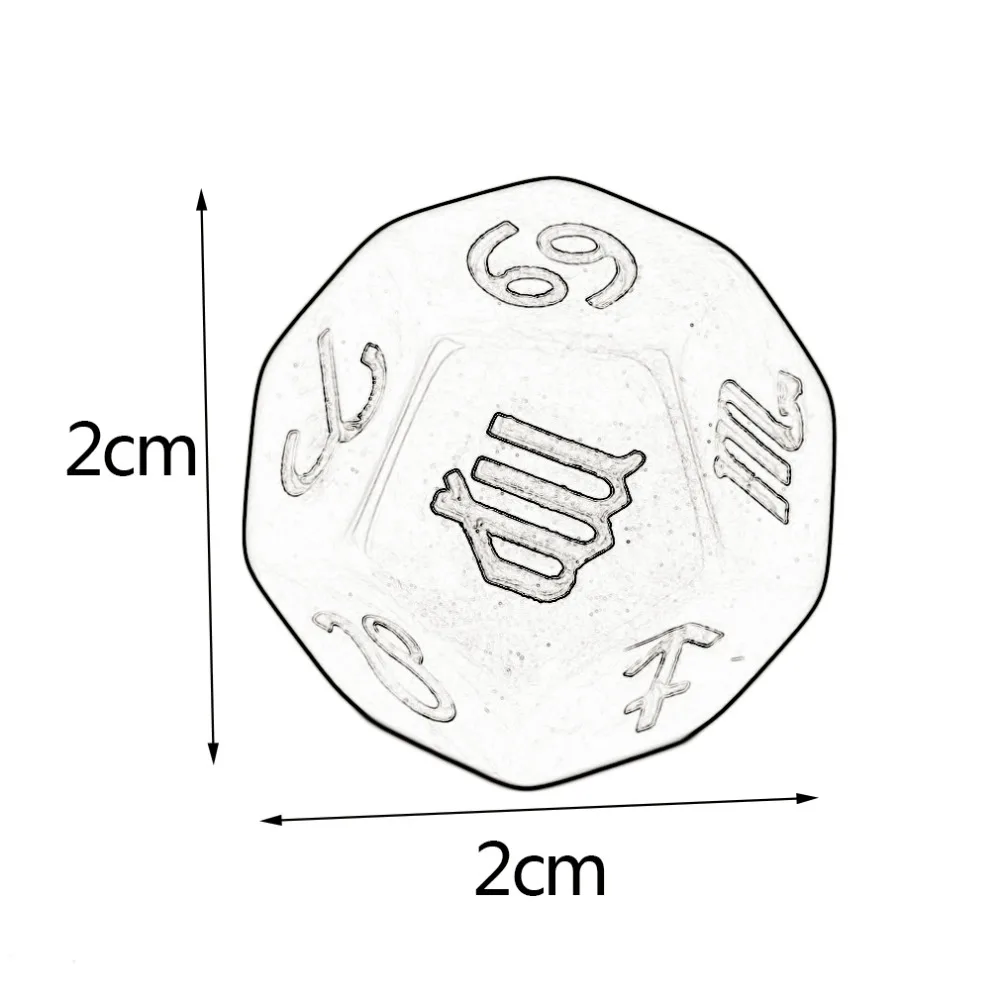 

2021 NEW 3PCS 9 Polyhedral Dice Astrological Creative Dice Set Multi-Faceted Acrylic Dice For EZ Constellation Games