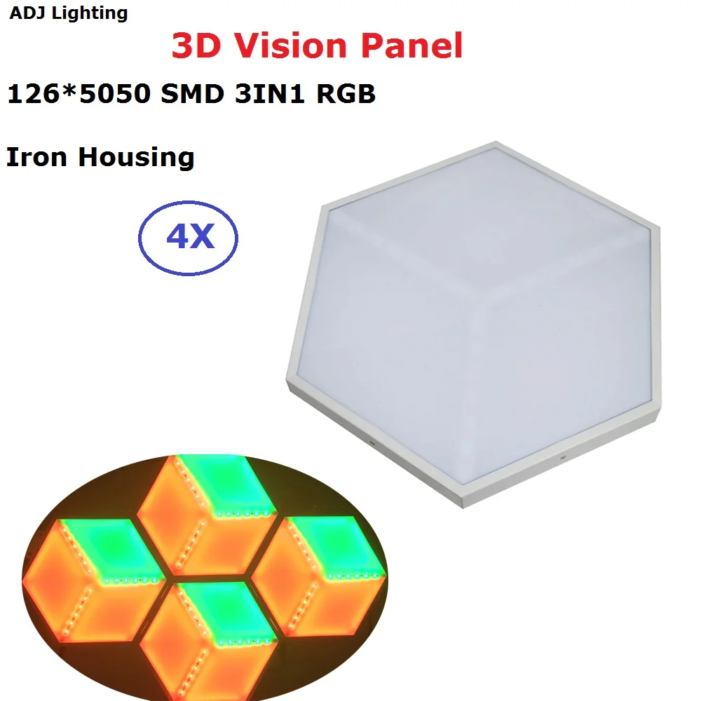 4xlot 3D Vision панель 126X5050 SMD RGB полноцветный светодиодный сценический эффект