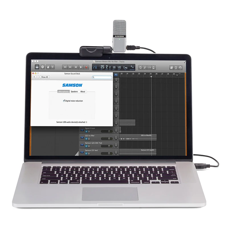 Портативный USB конденсаторный микрофон Samson Go подключи и играй совместимый с Mac
