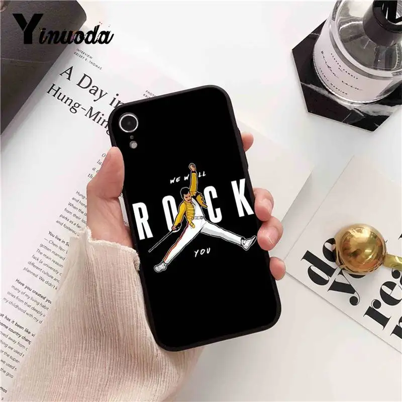 Yinuoda Queen Rock Group жесткий чехол для iPhone 8 7 6 6S 6Plus X XS MAX 5 5S SE XR 10 Чехлы 11 pro