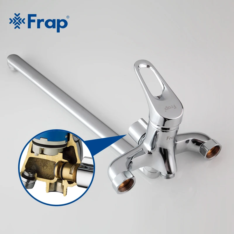 Смеситель для ванной комнаты Frap F2213 + F1013 из нержавеющей стали 40 см|Смесители душа|
