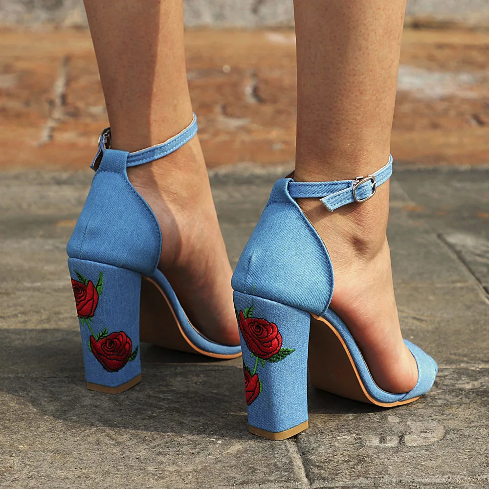 Женские Босоножки на каблуке Модные женские туфли с ремешком щиколотке высоком