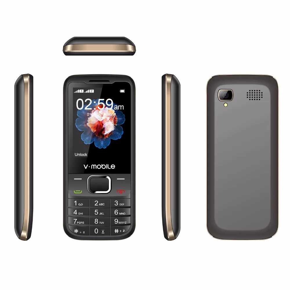 2G GSM 2 4 &quotDual Sim MP3/MP4 плеер видео GPRS Bluetooth 1200 мАч Клавиатура Кнопка мобильный телефон