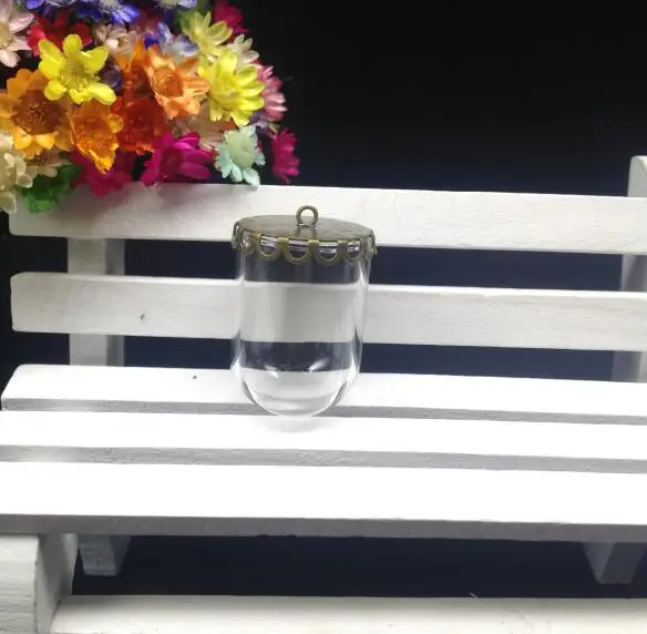 

Стеклянная кружевная основа с бронзовым покрытием, 3 шт., 25*18 мм