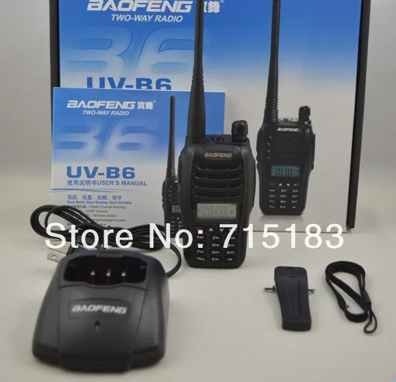 DHL/EMS Бесплатная доставка 2016 новое поступление Baofeng UV B6 двухдиапазонный УКВ 5 Вт 99
