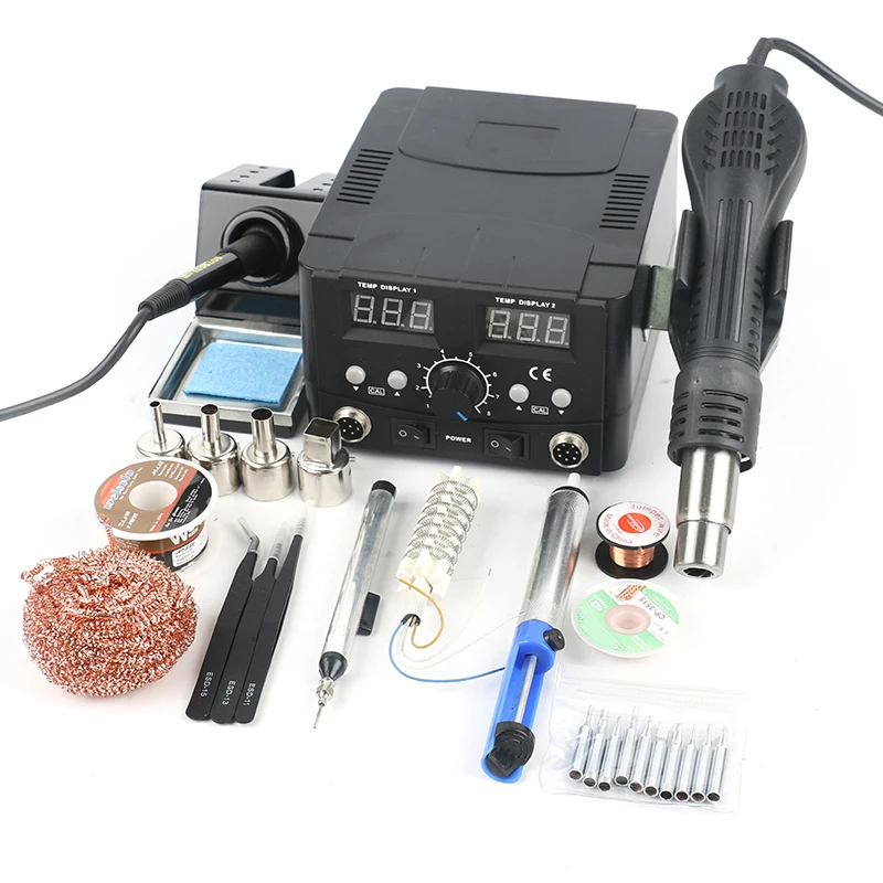 8586D SMD BGA паяльная станция для распайки цифровой 2 в 1 горячего воздуха Тепловая