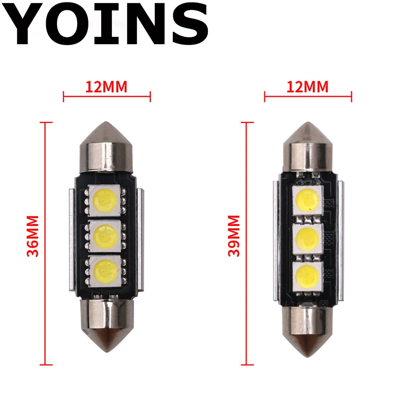 Новое поступление 36 39 мм 3 SMD 5050 LED без ошибок Купол гирлянда свет w теплоотвод