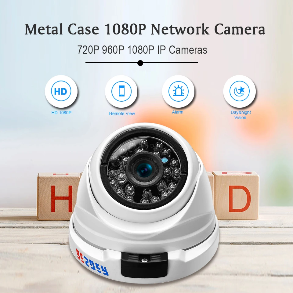 BESDER 2 8 мм металла купольная IP камера Камера HD 1080P 960 720 безопасности Открытый