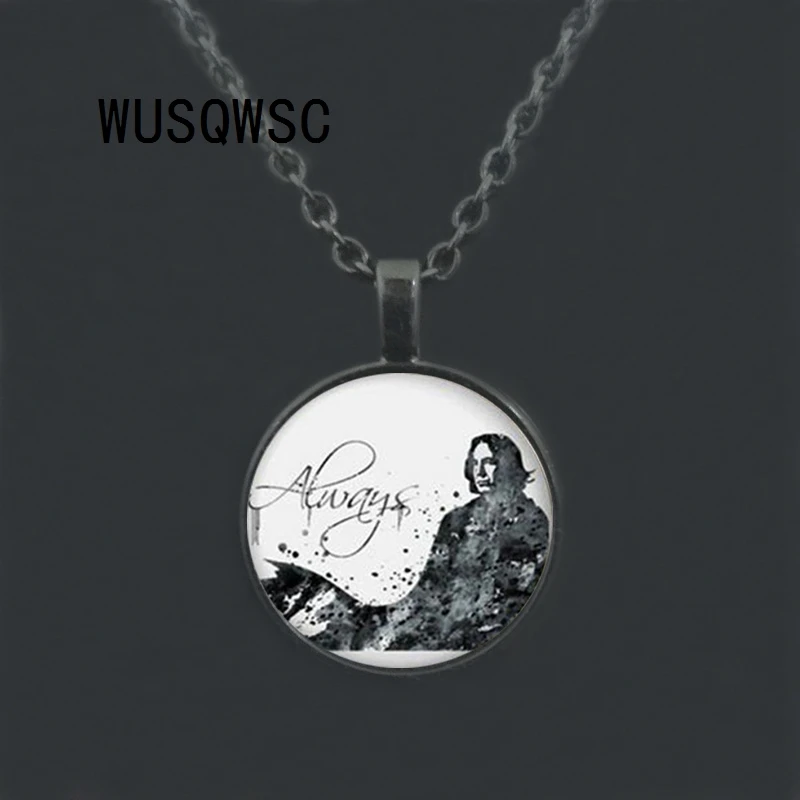 WUSQWSC ожерелье с подвеской Always Hallows of Death Snape ювелирные изделия из стекла кабошон 27