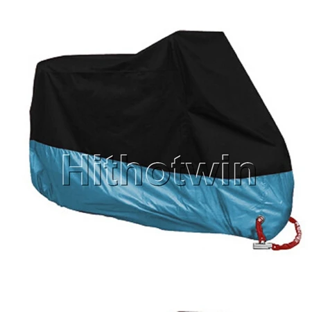 Light blue 190T черная мотоциклетная крышка M L XL XXL XXXL XXXXL наружная УФ-защита Водонепроницаемая дождевая Пылезащитная крышка Противоугонная с отверстием для замка - Цвет: Light blue