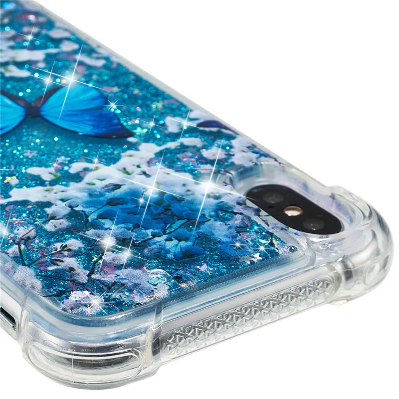 Wekays Единорог зыбучие пески чехол для iphone X силиконовый чехол ТПУ динамическая жидкая Блестящая крышка для iphone 6 6s 7 8 plus 5 5S Fundas