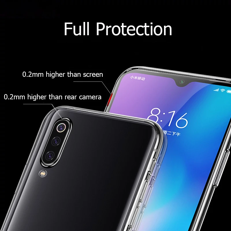 Облегающий чехол для Xiaomi Mi 9 Global KAPEED прозрачный мягкий силиконовый