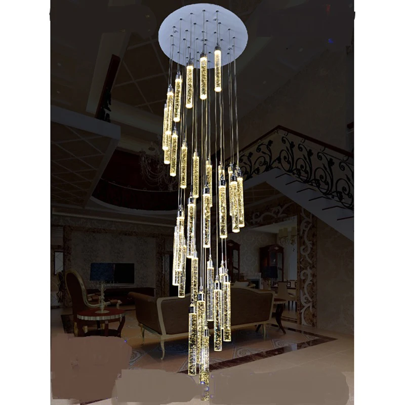 

Stairs lights LED lamp pendant light bubble crystal restaurant living room LED villa hotel decorations pendant lamps ZA10